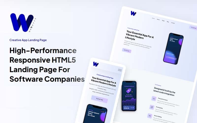 Weberry - Modello HTML5 per società di software