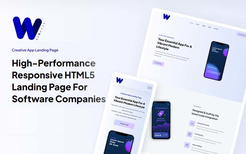 Weberry - 软件公司 HTML5 模板