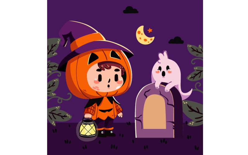 Handgezeichnete Halloween-Illustration