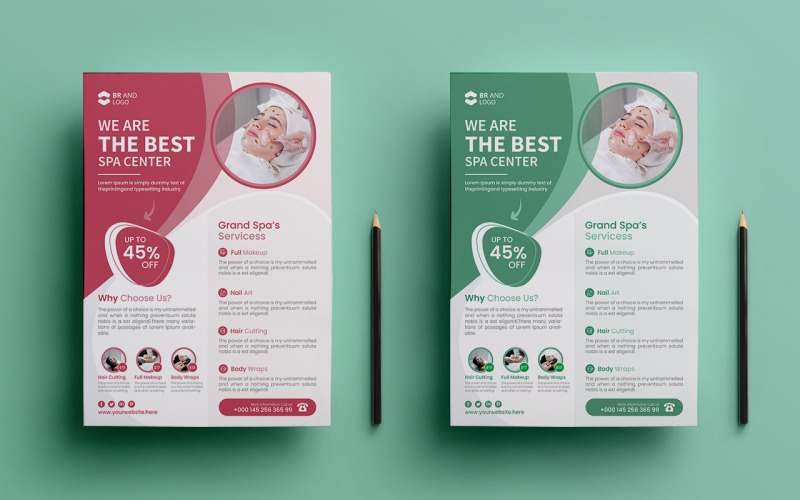 Modèle de conception de flyer de spa professionnel