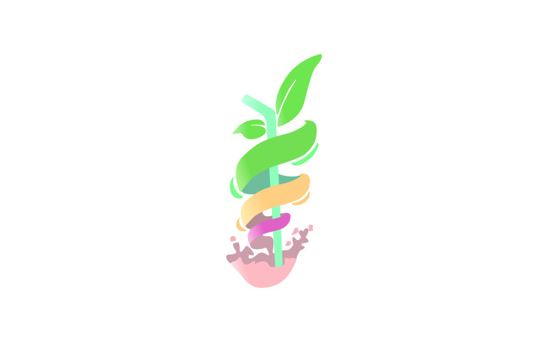 Saplogo vers drankje vector ontwerp logo