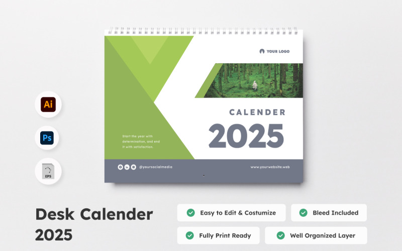 Calendario da tavolo 2025 Design V4