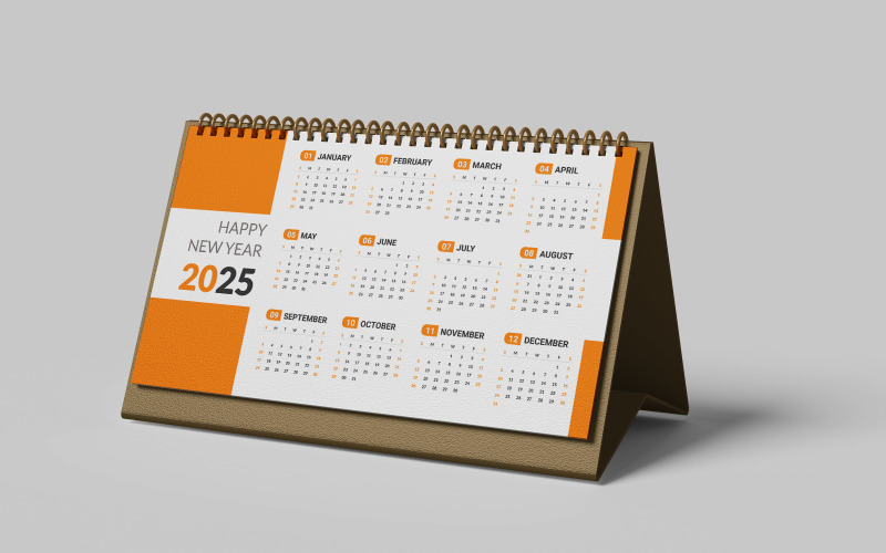 Modello vettoriale di progettazione del calendario mensile aziendale per la scrivania dell'ufficio