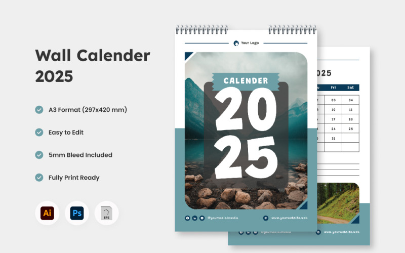 Väggkalender 2025 Design V6