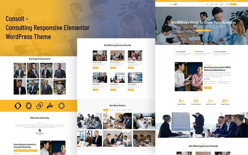 Consolt - Consulting, and Services Provider Company Responsive Elementor WordPress Theme