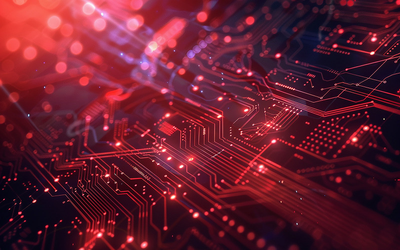 Cyfrowe tło idealne do procesów technologicznych, sieci neuronowych