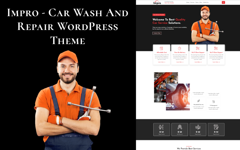 Impro - тема WordPress для автомойки и ремонта
