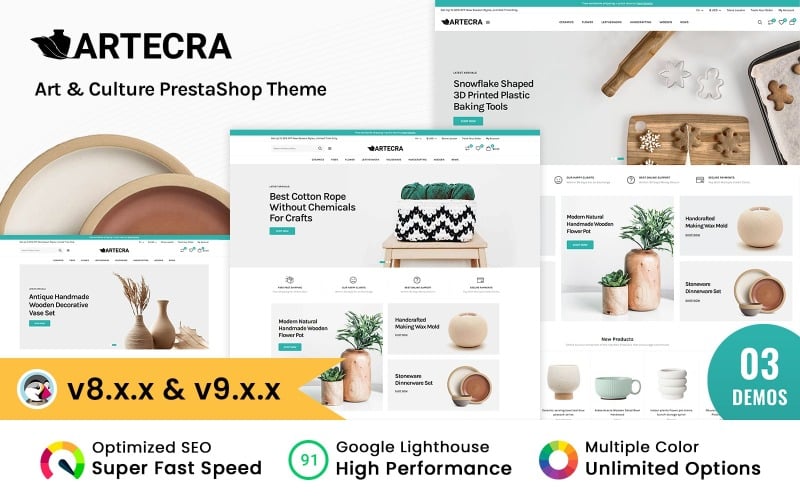 Artecra - Art, Culture, Decor and Handicrafts Prestashop Theme
