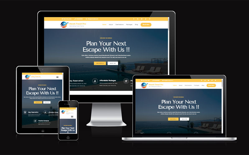Marsh Travel Pro — WordPress тема для путешествий на основе Elementor