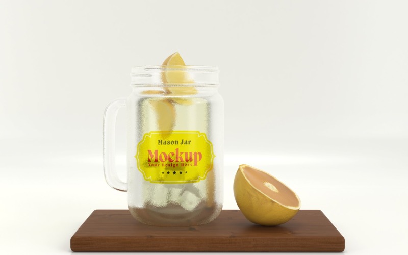 Mason Drinking Glass Jar Mockup för anpassningsbart varumärke 52