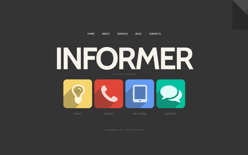 Modello di sito Web IT