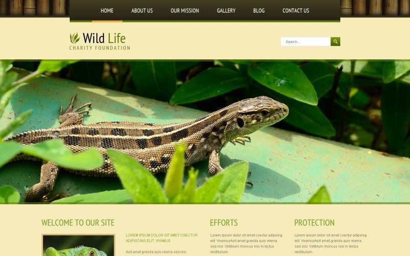 Responsive Joomla-Vorlage für wildes Leben