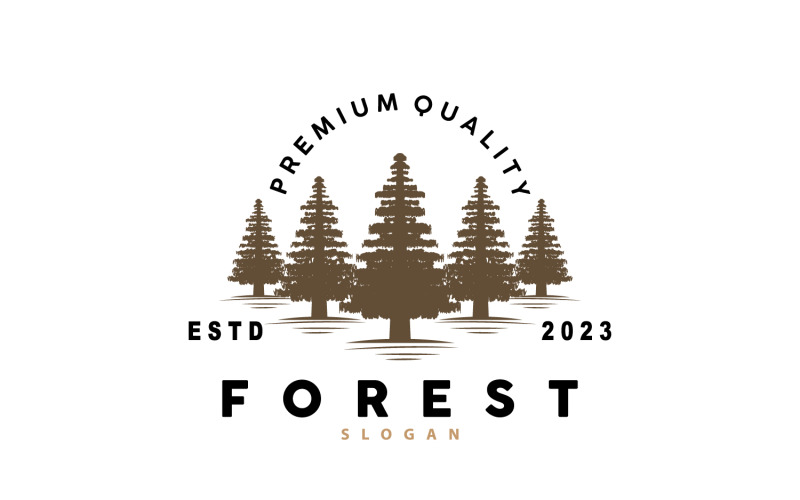 Bos Logo Vector Bos Hout Dennen V4