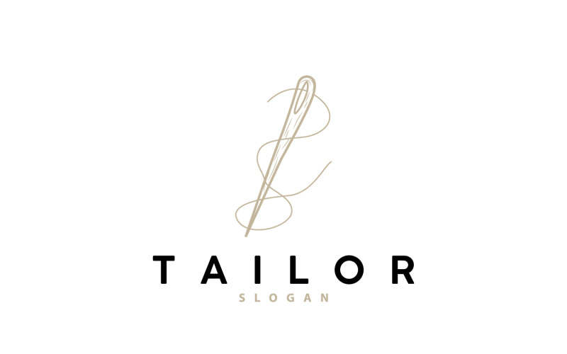 Logo de tailleur Aiguille et fil Vector V2