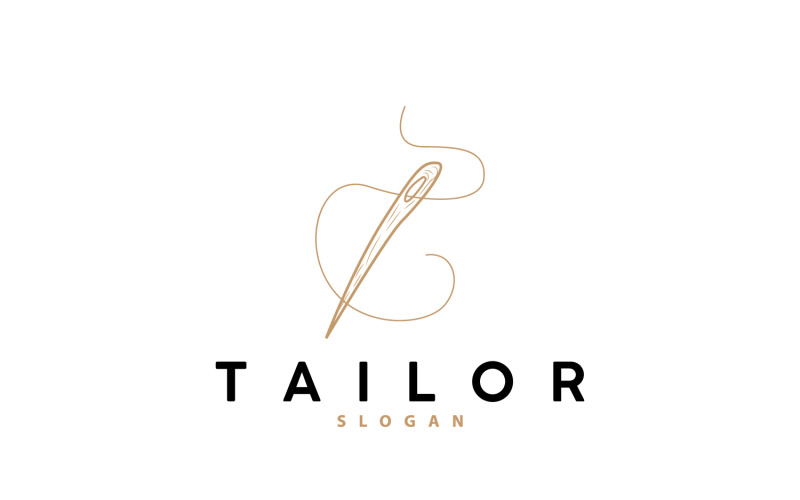 Logo de tailleur Aiguille et fil Vector V4