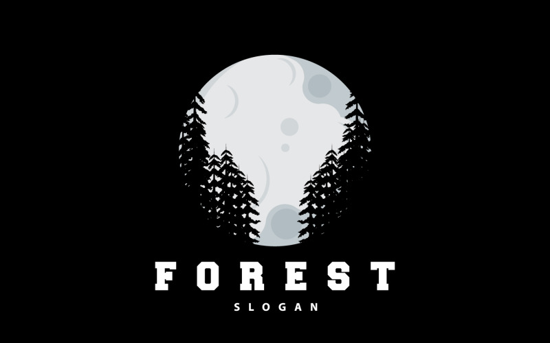 Logo della foresta Vettore Foresta Legno Pino V7