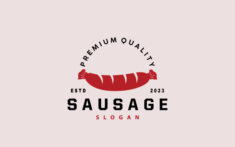 Логотип колбасы Векторный Мясная вилка V 8