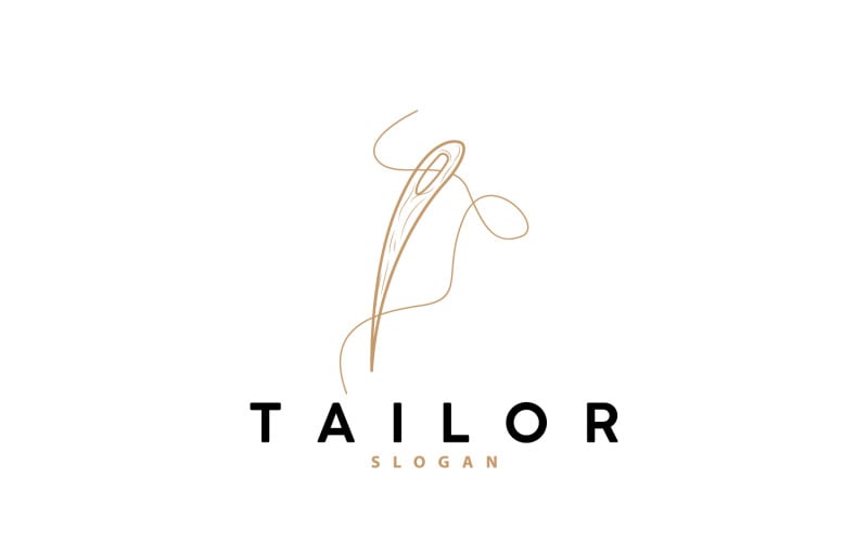Skräddarsy logotyp nål och tråd vektor V6