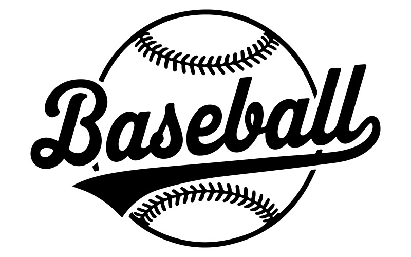 En illustration av en baseball siluett