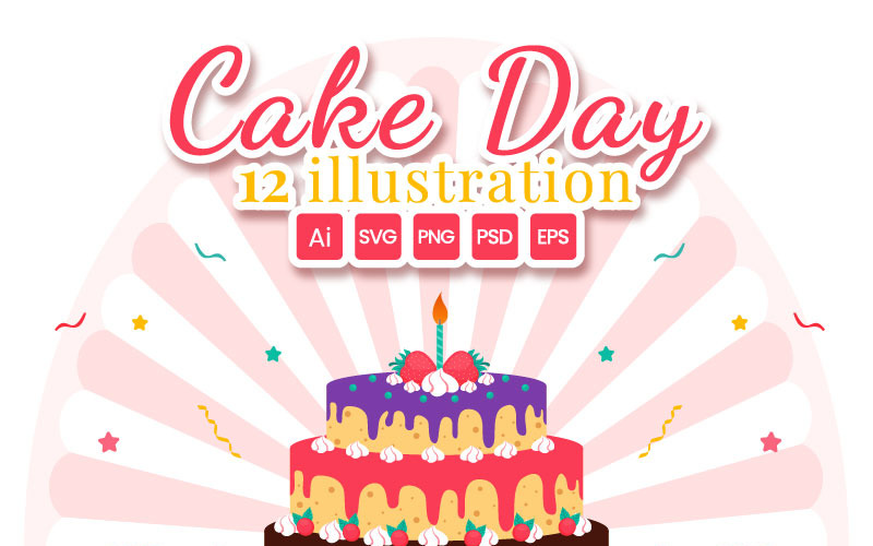 12 Nationale Taartdag Illustratie