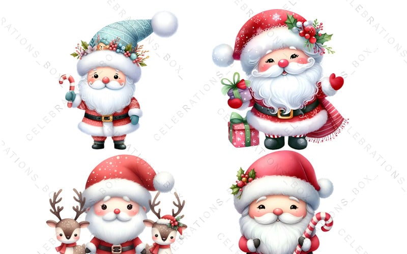 Glad jultomte Clipart