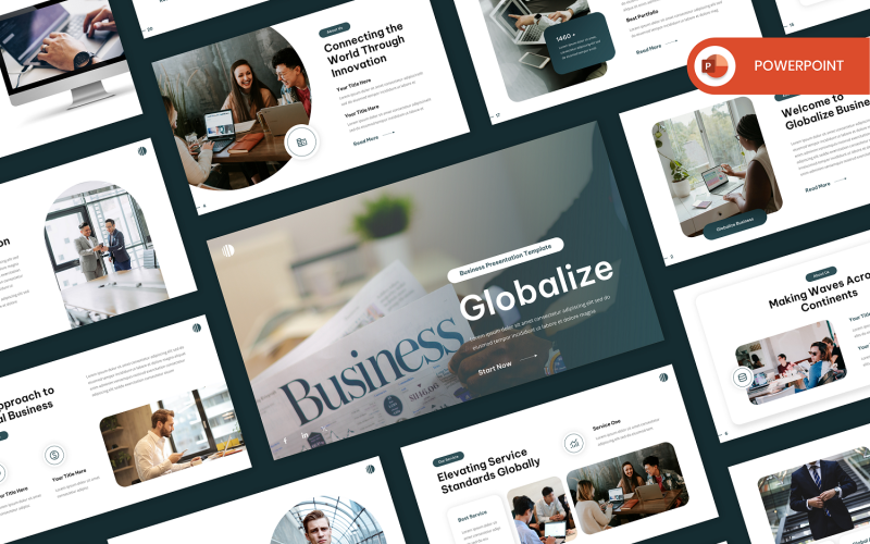 Globaliseren - Zakelijke PowerPoint-sjabloon