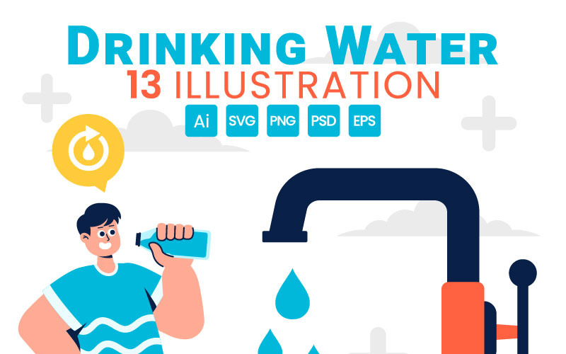 13 Illustration av dricksvatten