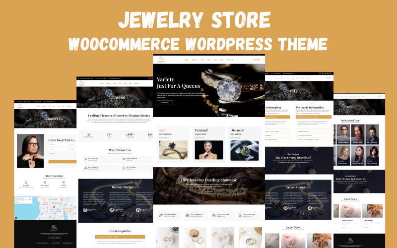 Tema de WordPress Elementor para WooCommerce para joyería