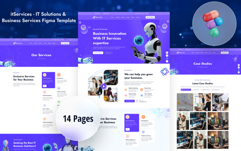 itservices - Soluzioni IT e servizi aziendali Figma Template