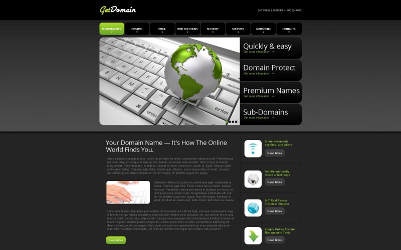 регистратор доменов moto cms html шаблон