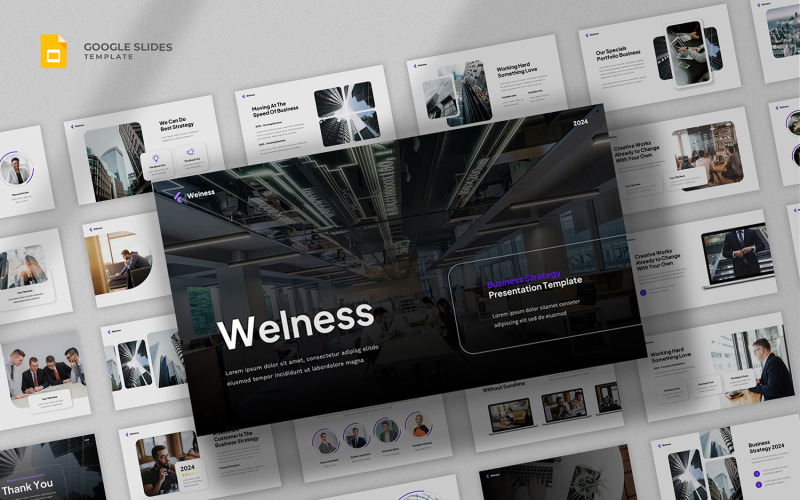 Welness – шаблон бізнес-стратегії Google Slides