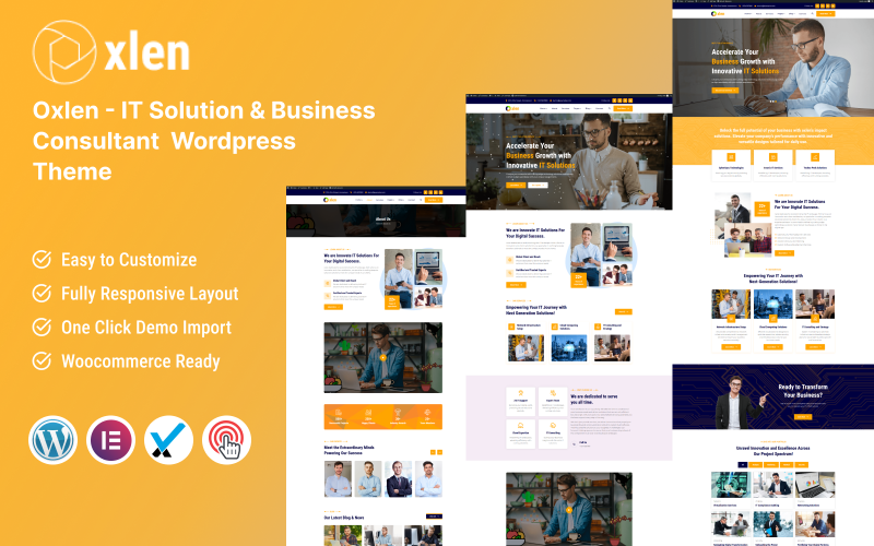 Oxlen - Thème WordPress pour les consultants en solutions informatiques et commerciales