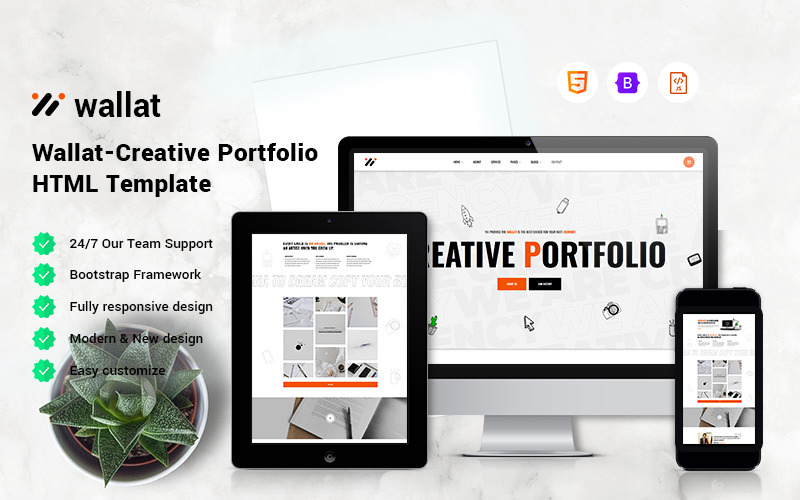 Wallat – šablona webu kreativního portfolia