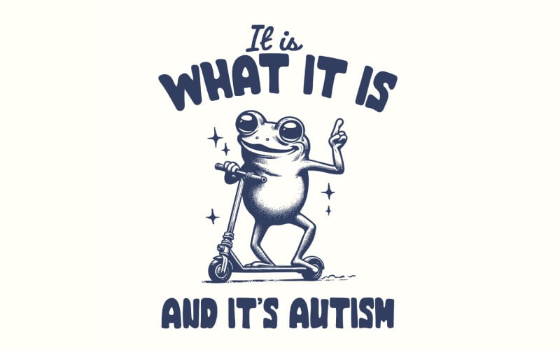 It Is What It Is And It Is Autism PNG, Funny Raccoon Meme, Trash Panda, Sarcastic T-Shirt