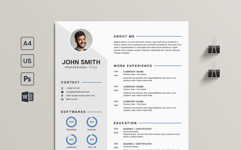 Modèle de CV de Paul Kevin