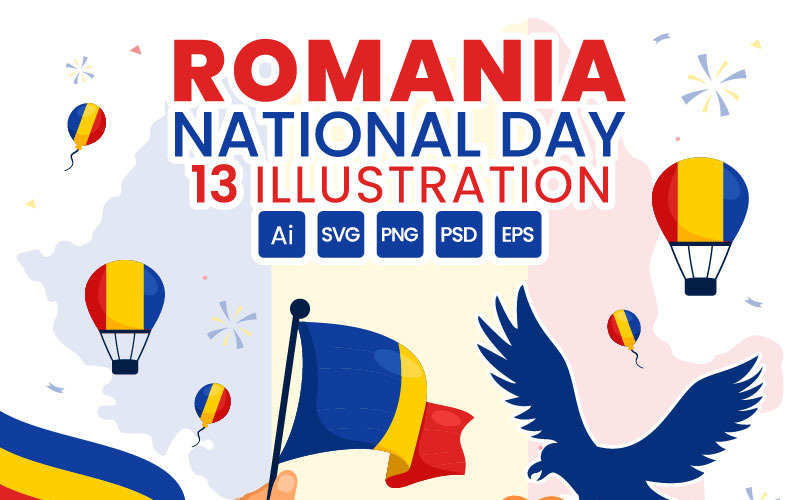 13. Ilustración del Día Nacional de Rumanía