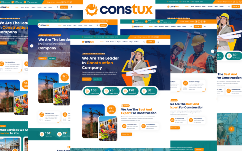 Constux - HTML5-sjabloon voor constructie