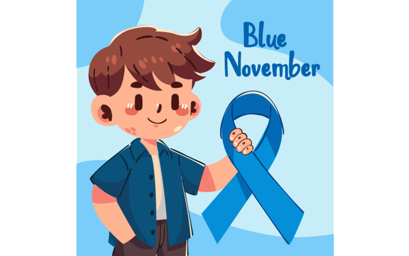 Ilustración para el mes de concientización sobre el cáncer de próstata