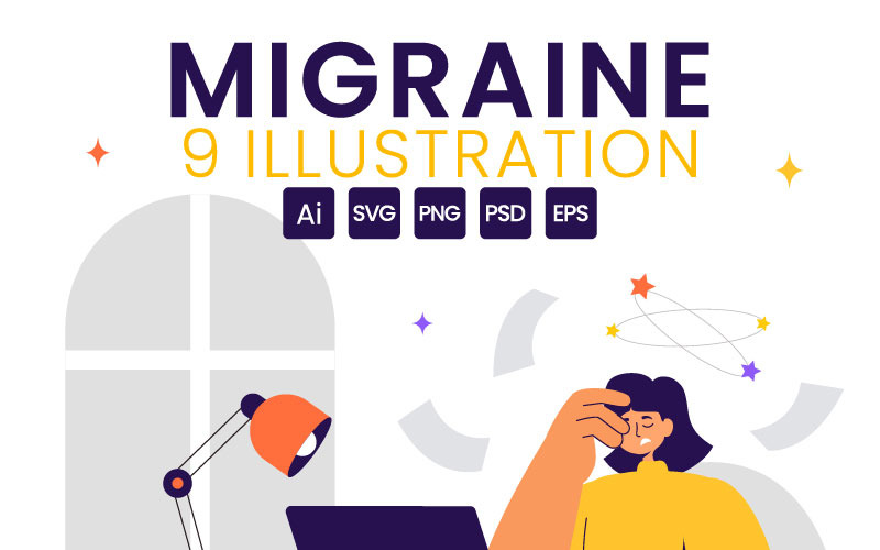 9 Huvudvärk och migrän Illustration