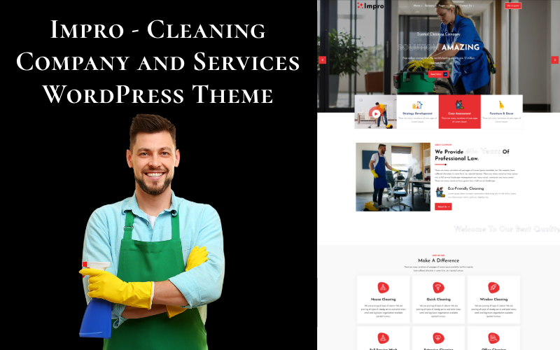 Impro - Tema WordPress per aziende e servizi di pulizia