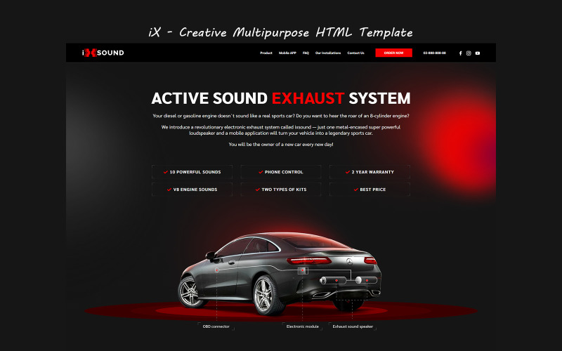 IXSOUND | HTML 模板 | 汽车的声音