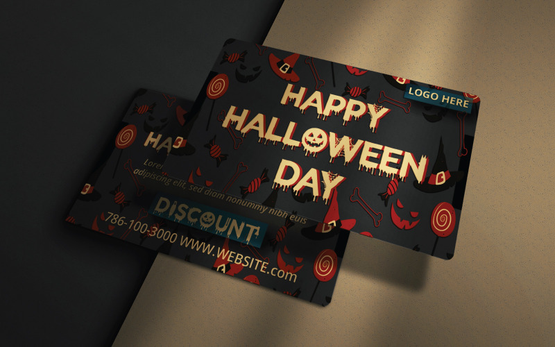 Modèle de carte de visite d'Halloween