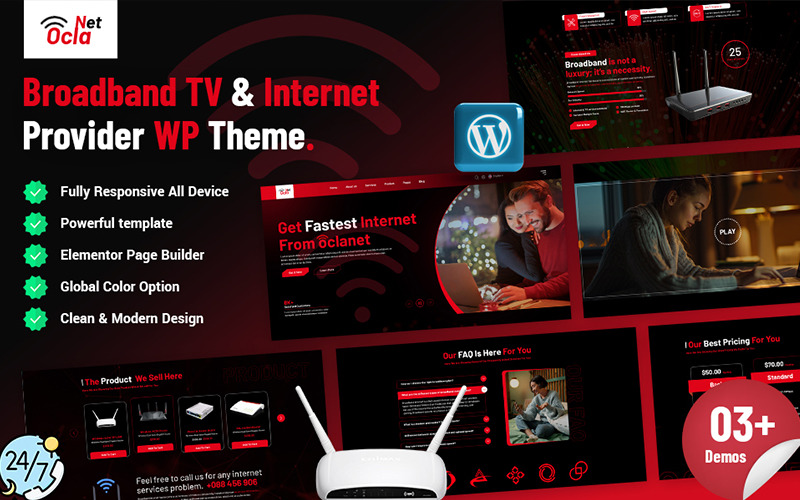 Netocla – téma WordPress pro poskytovatele širokopásmové televize a internetu