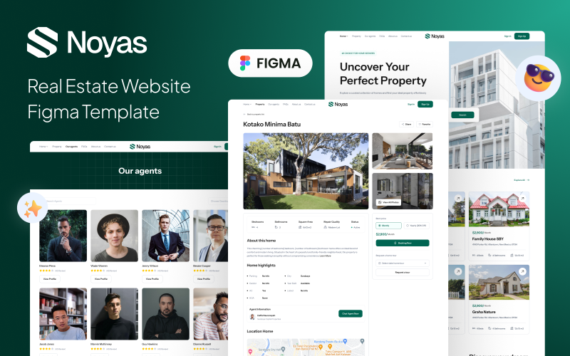 Noyas - Modello Figma per sito web immobiliare