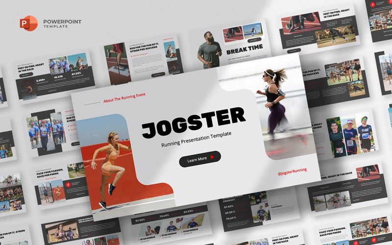 Jogster - 跑步运动 Powerpoint 模板