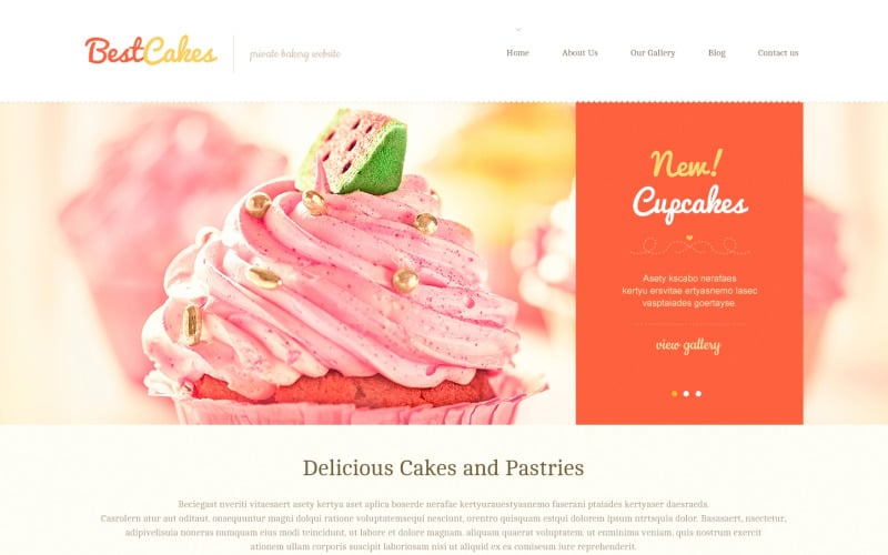 Cute Sweet Shop WordPress Theme