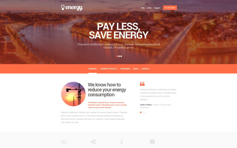 Lighting & Electricity Responsive Website Template