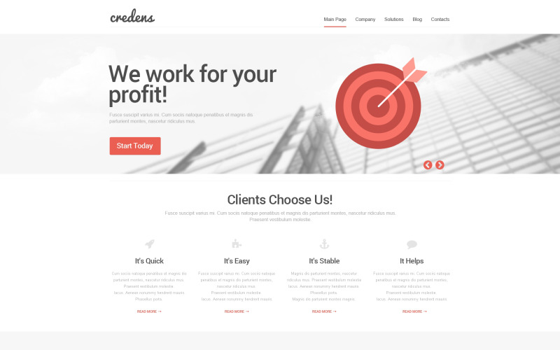 Modello di sito Web reattivo per consulente finanziario