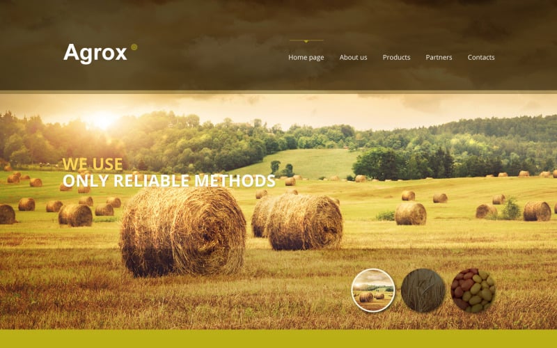 Modelo de site responsivo de fazenda