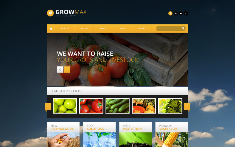Tema WordPress da indústria agrícola